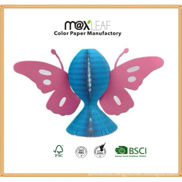 Mixed Colors Foldable Paper Hat with Butterfly Shape